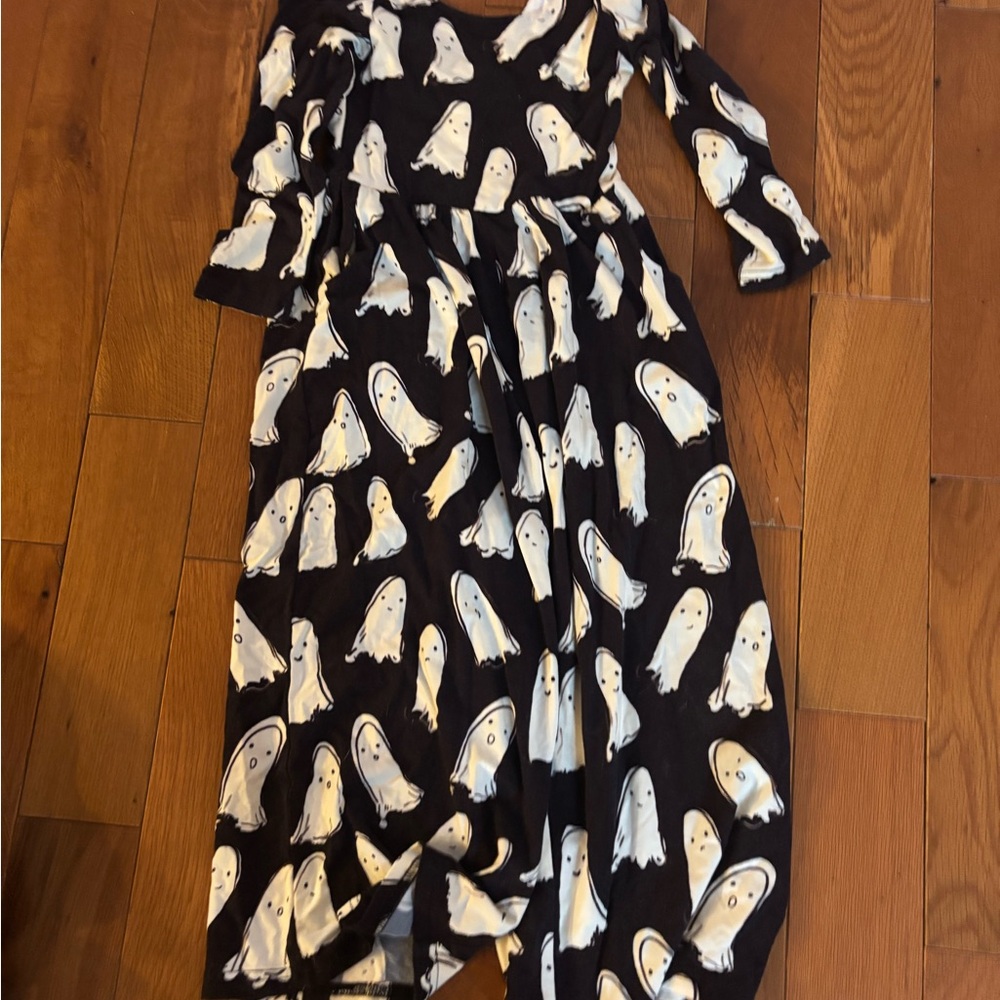 SweetHoney Cream Dress with Playful Print